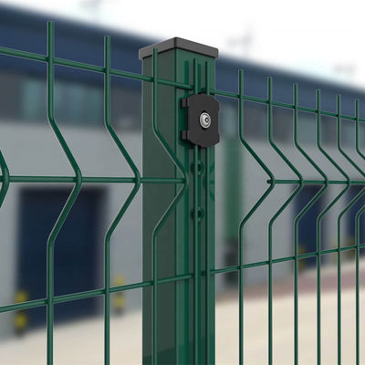 Pvc bedekt 3d gelast draad hek gebogen metaal tuin hek 2.3m * 3m