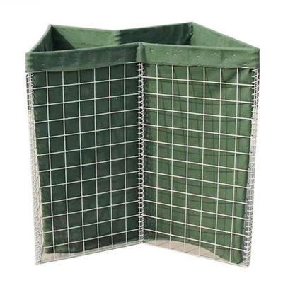 7.6cm schietbereik defensieve barrières gegalvaniseerde ijzeren draad gabions met vierkante gaten