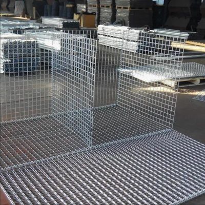 1*1*1m Warm gedompeld gegalvaniseerd stenen kooi Gelast Gabiontas met bewakingswand Gabiontas