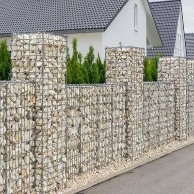 2,7 mm gegalvaniseerde Gabion-mandgrootte 2x1x1m 1,5x1x1m met celgrootte 8x10cm Geweven Gabion-netwerk