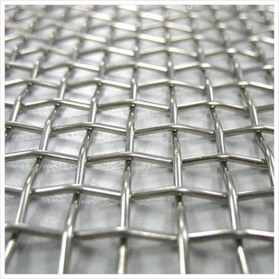 Roestvrij staal gekrimpt gaas voor trillend scherm 15 Gauge Plain Weave Square Wire Mesh