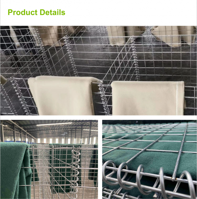 2.0-4.5mm Mil1 Hesco Barrier overstromingsbescherming defensieve barri&egrave;re 4