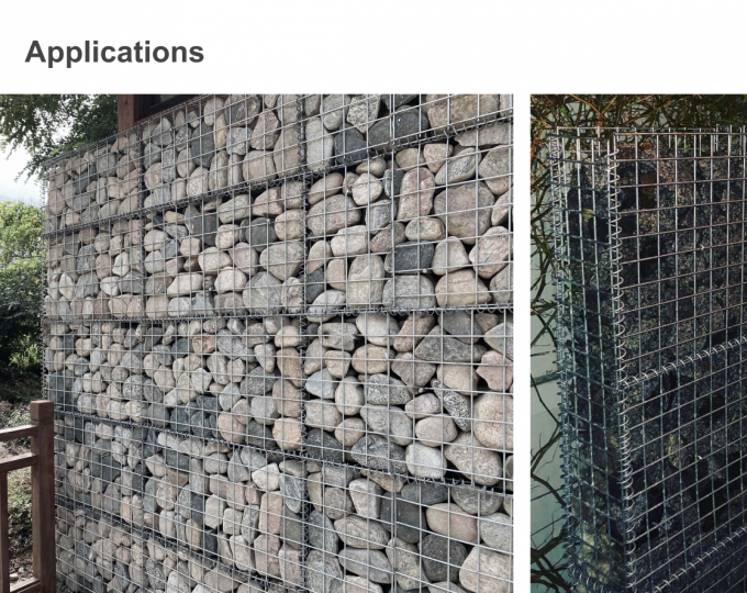 Anti-roest warm gedompeld gegalvaniseerd Gi Gabion Box 3x1x1m slijtvastheid 14