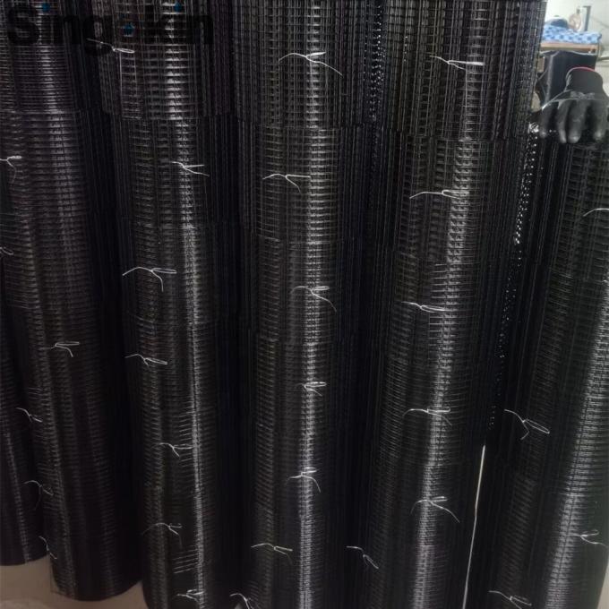 Zwart PVC bedekt gelast draad hek vierkant 1/2 gegalvaniseerd gelast draad gaas in rol 3