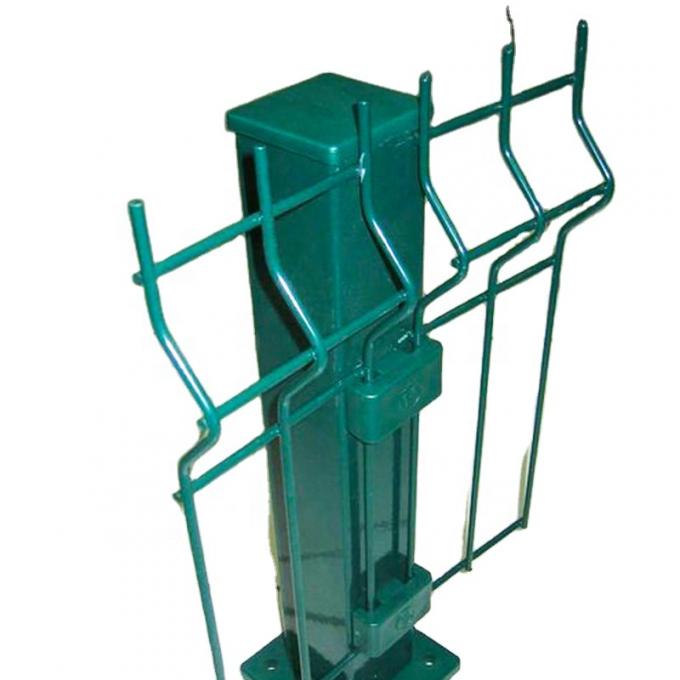 Pvc bedekt 3d gelast draad hek gebogen metaal tuin hek 2.3m * 3m 0