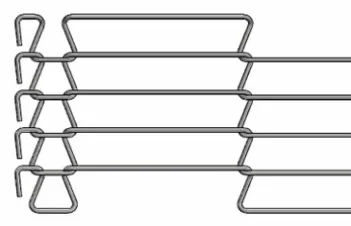 1.0mm-3.0mm roestvrij staal draadnet transportband voor oven 1
